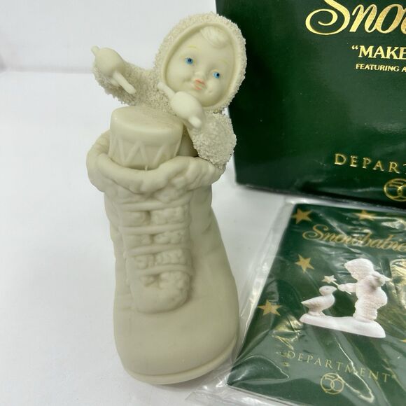 Dept 56 Snowbabies Make It Shine Swarovski Stone Five Six A Drum Figurine Lot - Picture 3 of 14